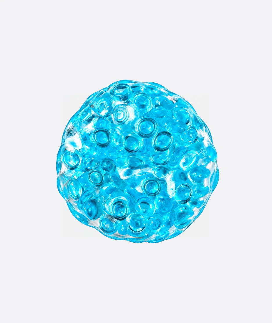 Pelota squishy celeste