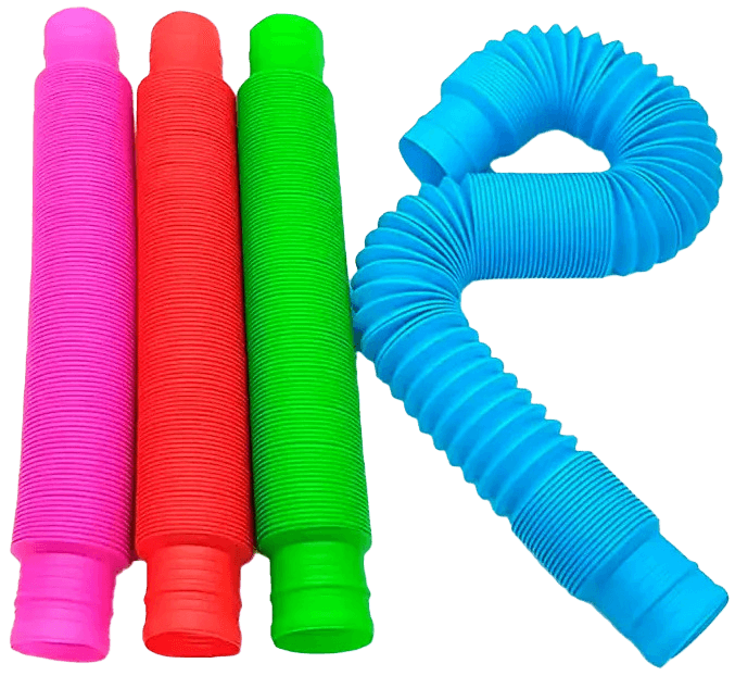 Tubos Pop It extensibles de distintos colores